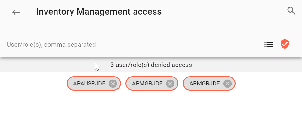 Appshare module access management - exclude roles