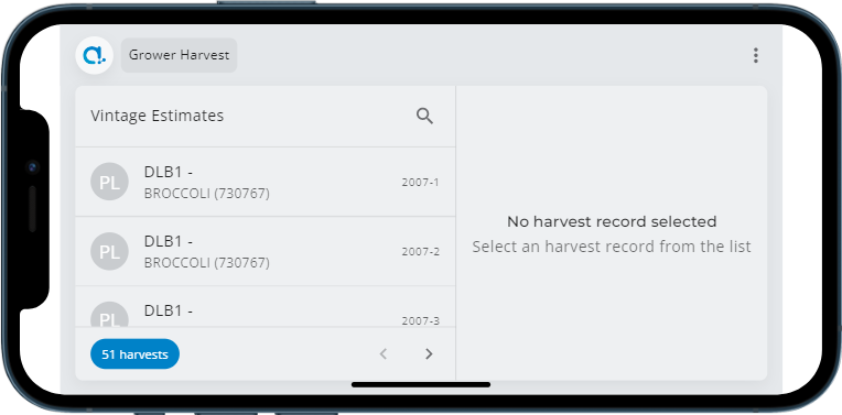 Grower Harvest App